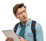 студент в панике