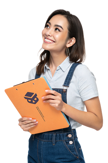 девушка с планшеткой